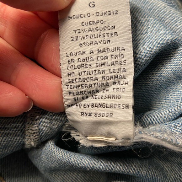 Ci Sono Light Blue Distressed Jean Jacket - Picture 5 of 5